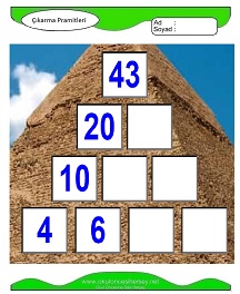 Çıkarma Pramidi Çalışma Sayfaları